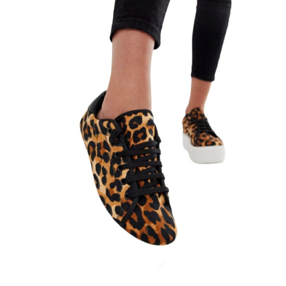 ASOS Dreamer Flatform Chucky Leopard Sneaker